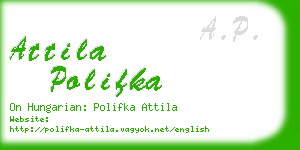 attila polifka business card